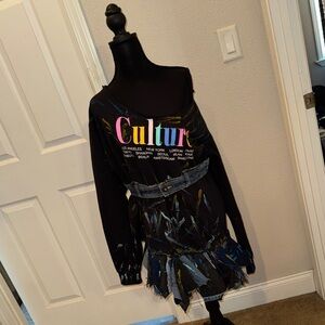 Black Sweatshirt with Colorful Print